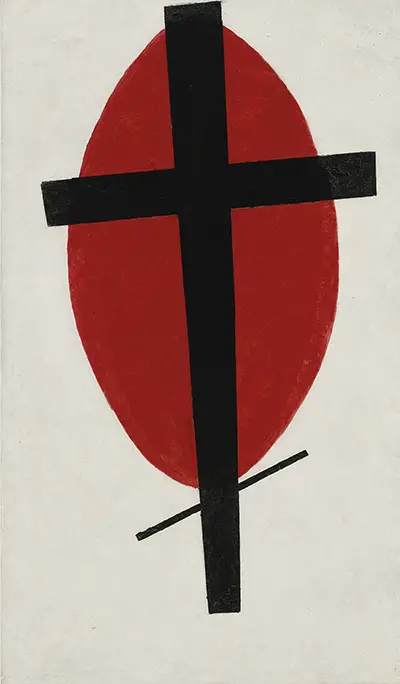 Mystic Suprematism (Black Cross on Red Oval) Kazimir Malevich